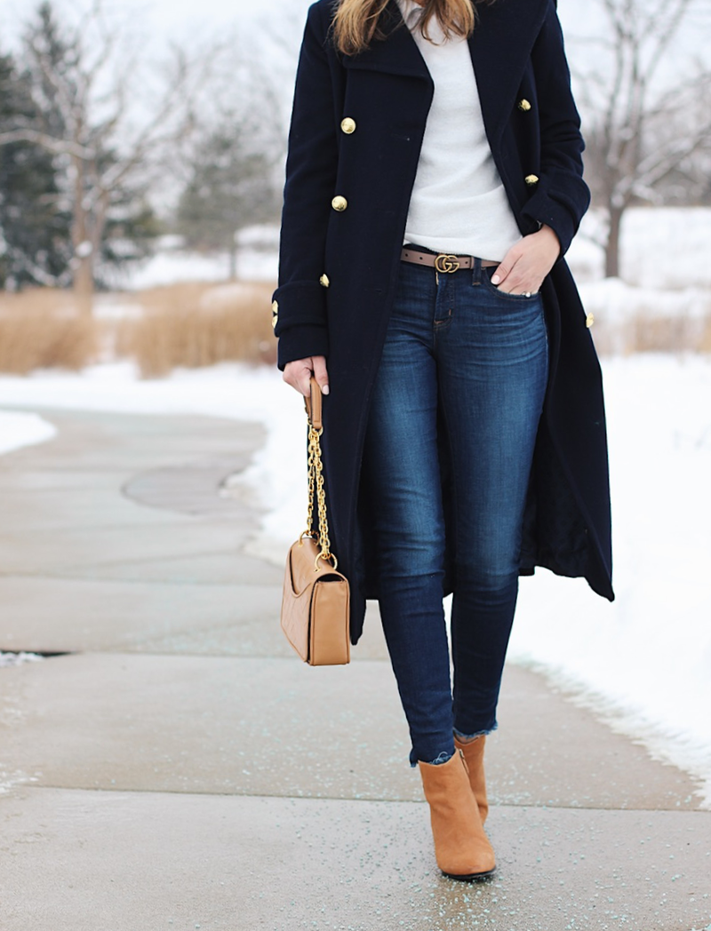 navy wool coat - Lilly Style
