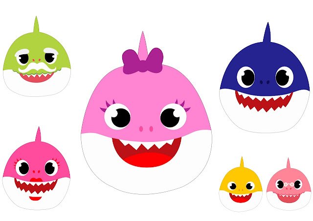Baby Shark Party: Free Printable Masks. - Oh My Baby!