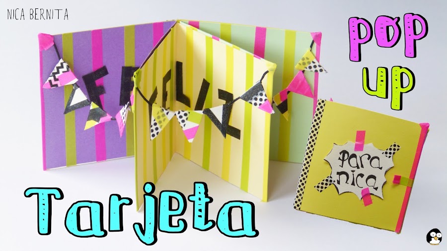 Tarjeta de cumpleaños, tarjeta pop up Nica Bernita