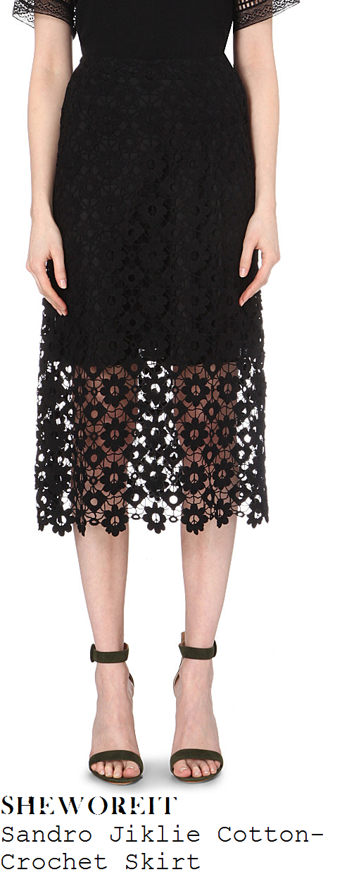 holly-willoughby-sandro-jiklie-black-floral-cotton-crochet-lace-pencil-midi-skirt
