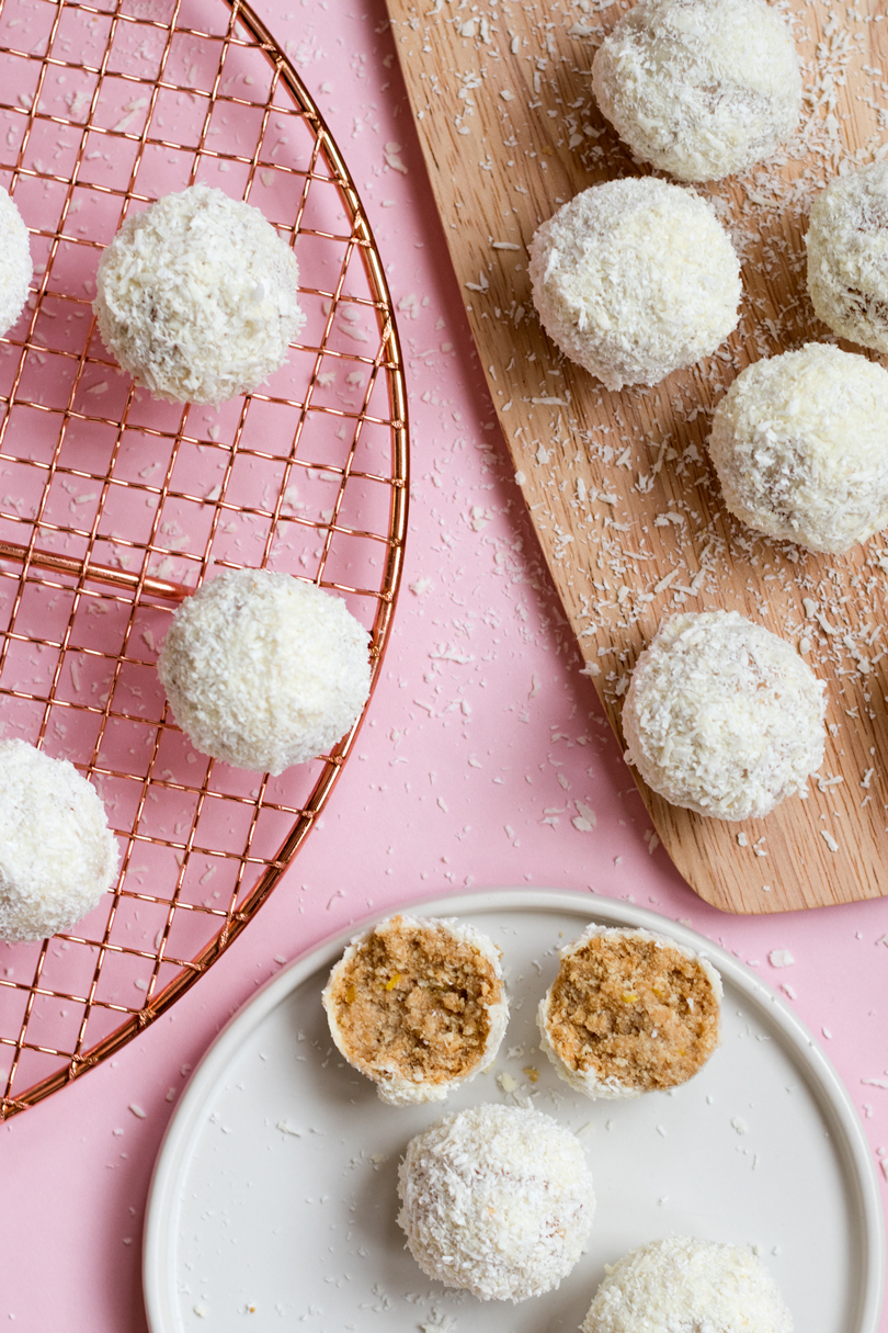 coconut lemon snowball truffles