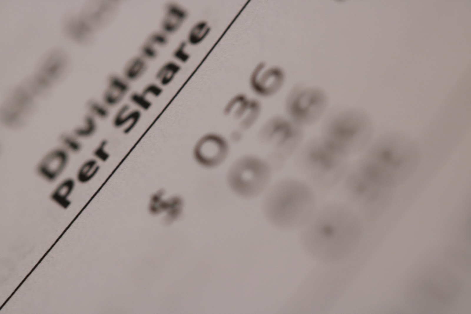 Exdividend calendar