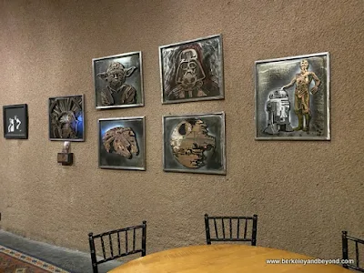 "Star Wars" art for sale in cave tasting room at Deerfield Ranch Winery in Kenwood, California