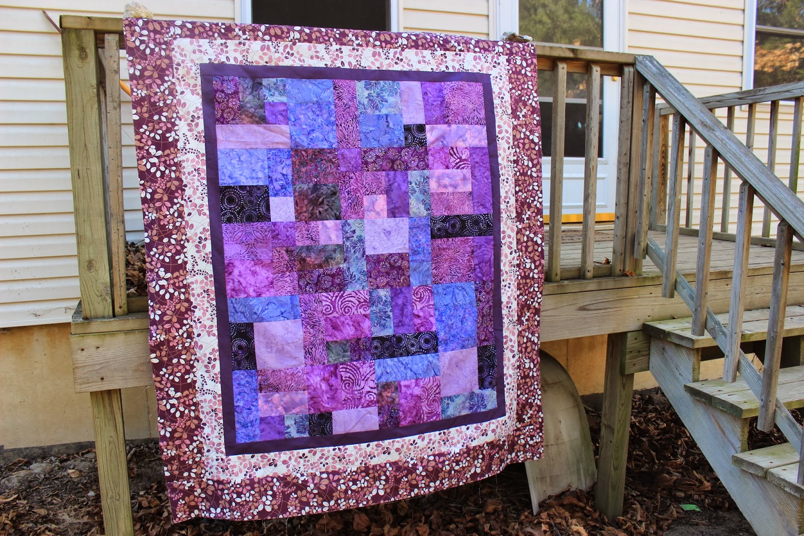 Missouri Gal Purple lap quilt