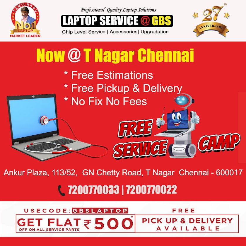 Laptop Service Center In Thoaripakkam Chennai