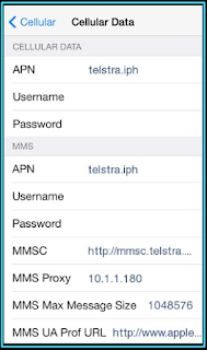 New Telstra apn settings iPhone