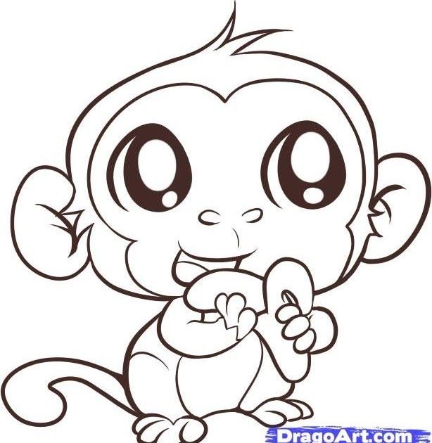 Baby Monkey Coloring Pages Coloring Print