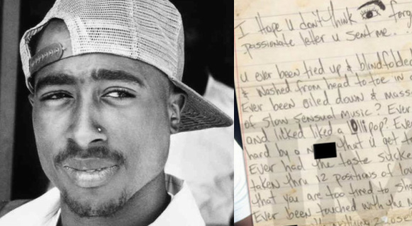 tupac shakur handwritten love letter