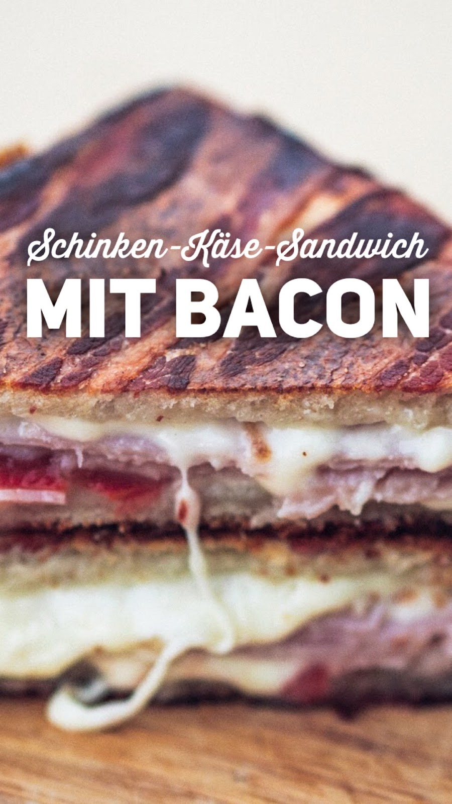 Pie-Iron | Sandwicheisen | Schinken-Käse-Sandwich mit Bacon