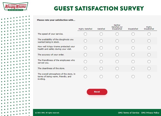 krispy kreme online survey