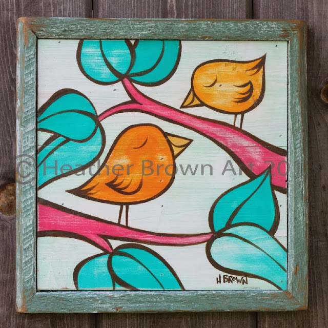heather brown birds hawaii art