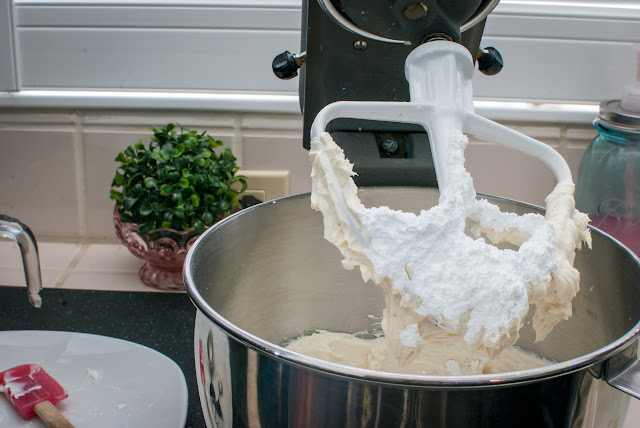 Cream Cheese Frosting Recipe Ingredients, Made with a Kitchen Aid Mixer 