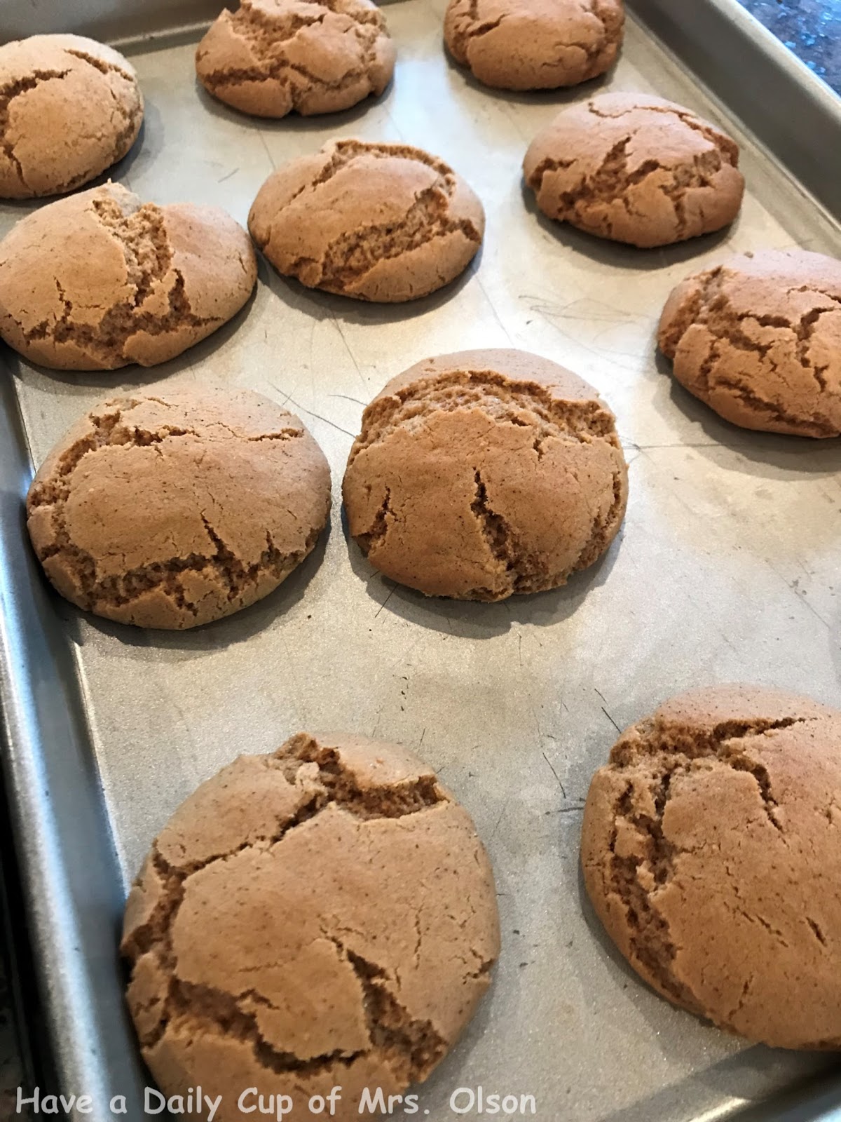 Frosted Ginger Cookies Have a Daily Cup of Mrs. Olson