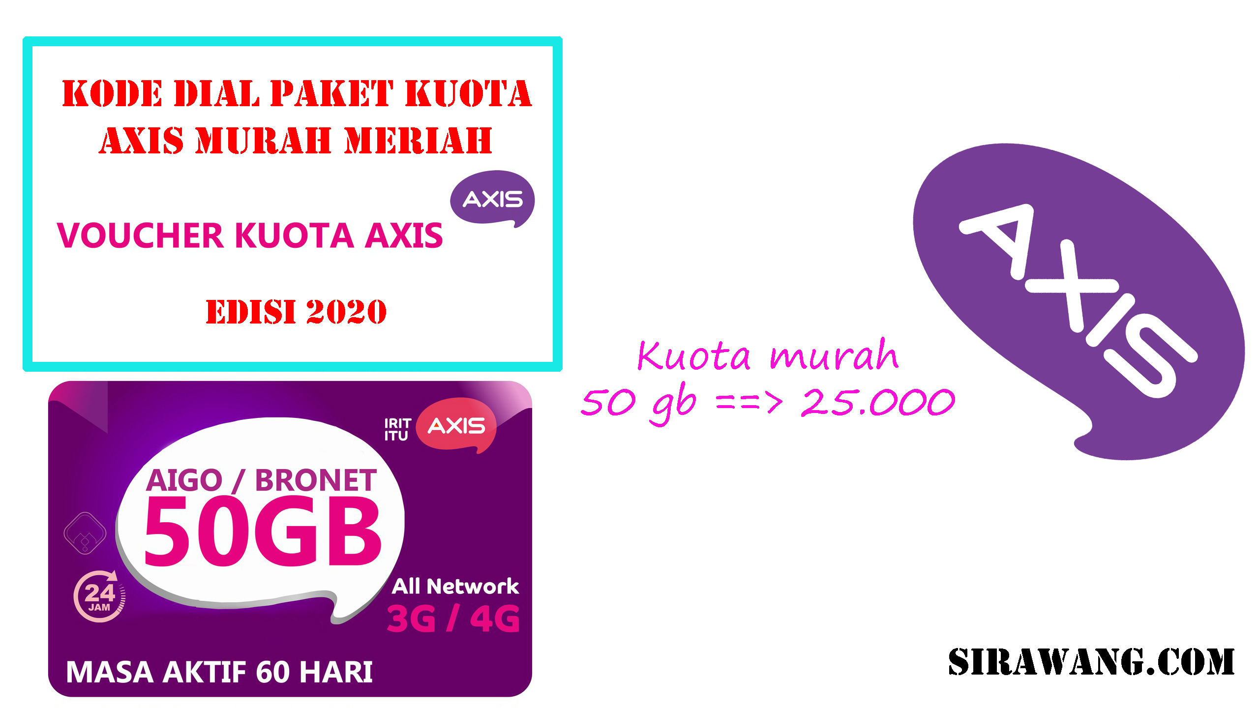 Kode Dial Paket Internet Murah Axis Terbaru 2020 Sirawang