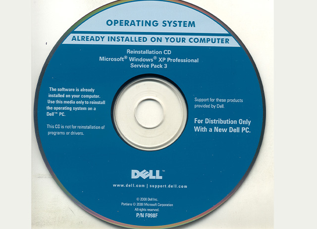 Windows XP Pro SP3 OEM Dell -