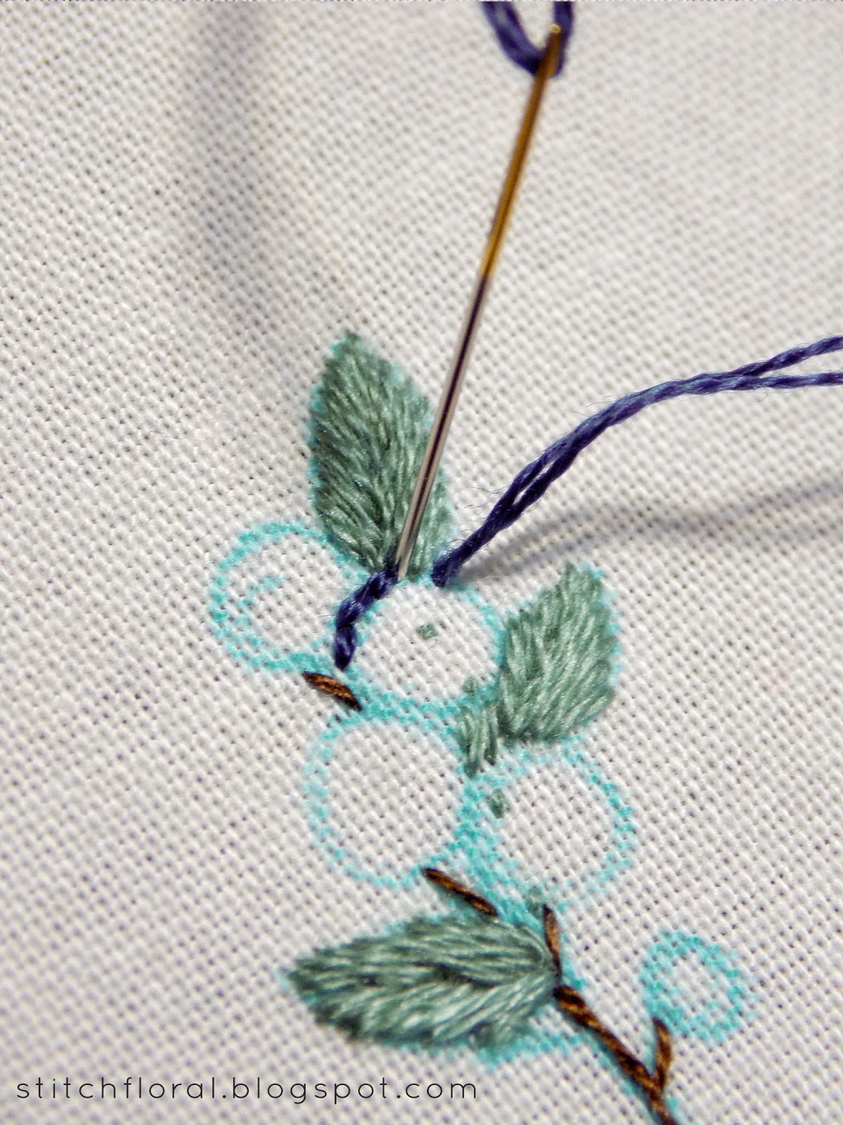 Raised cup stitch tutorial Stitch Floral
