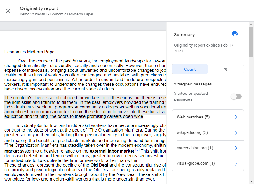 Control Alt Achieve Using Originality Reports in Google Classroom