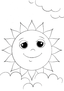 Desenho de sol para colorir