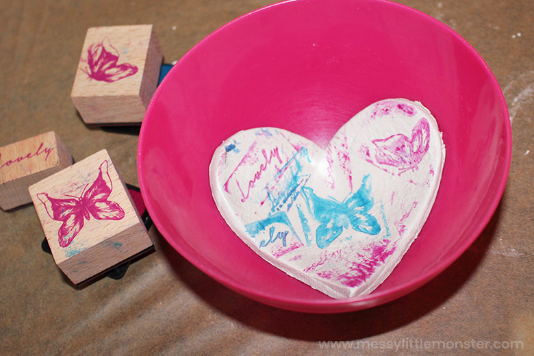 Air Dry Clay Bowl Heart Craft Messy Little Monster