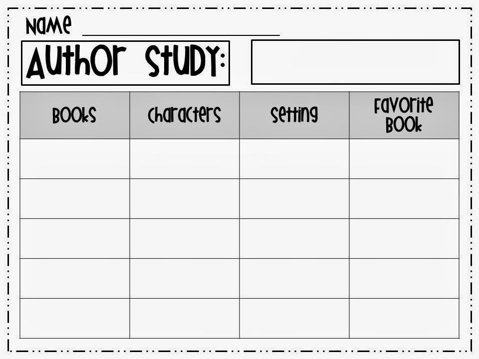 Author Study Poster Examples Kinder Confections!: Author Study Poster...FREEBIE!