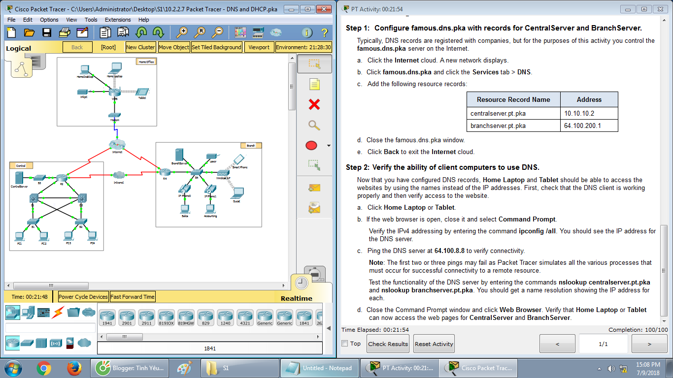 ccnav6 s1 10 2 2 7 packet tracer dns
