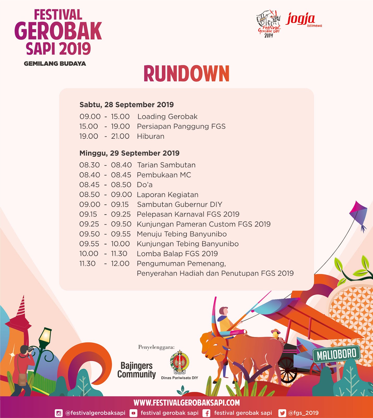 FESTIVAL GEROBAK SAPI: RUNDOWN FGS 2019