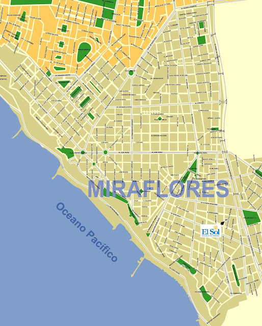 Mapa do bairro Miraflores - Lima 