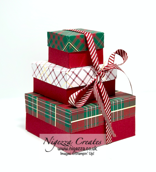 Nigezza Creates with Stampin' Up! & Wrapped In Plaid Stack of Boxes