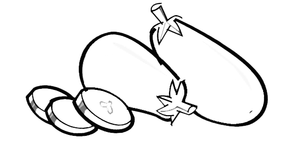 Coloring Pages for Kids: Eggplant Coloring Pages