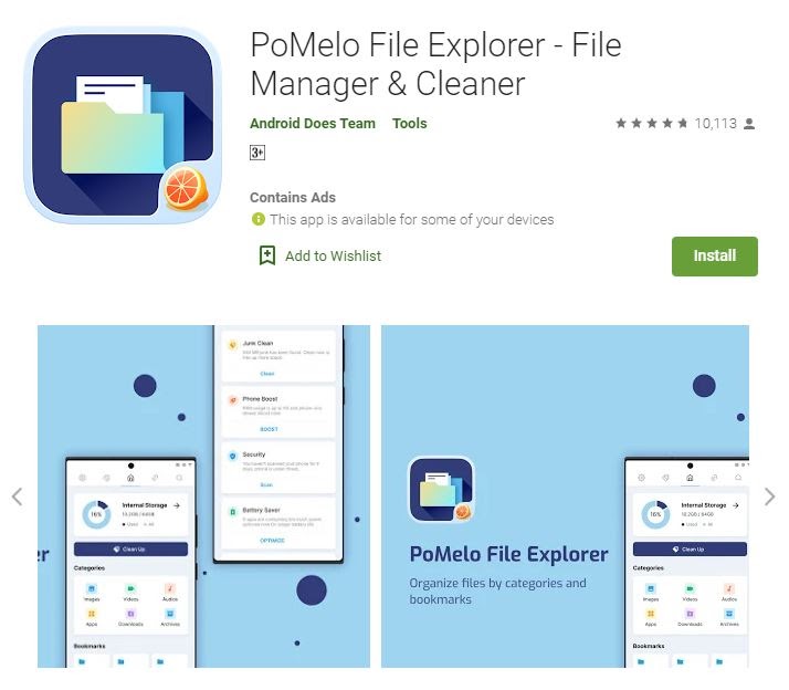 Loud Oli Tech PoMelo File Explorer File Manager & Cleaner