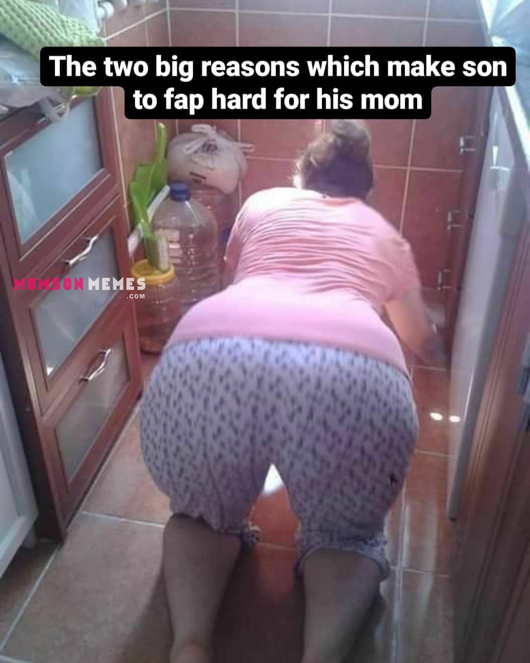 The reason which make son to fap hard for his mom!