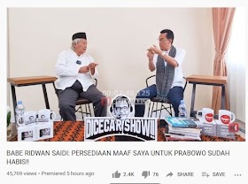 Murka ke Prabowo, Ridwan Saidi: Stok Maaf untuk Anda Sudah Habis