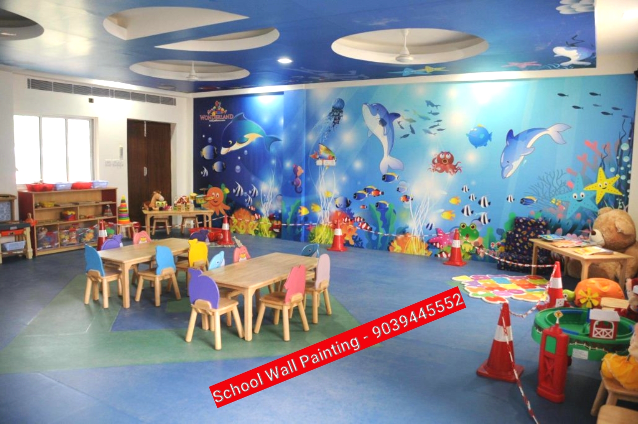 Play School Wall Painting Nursery School Wall Painting