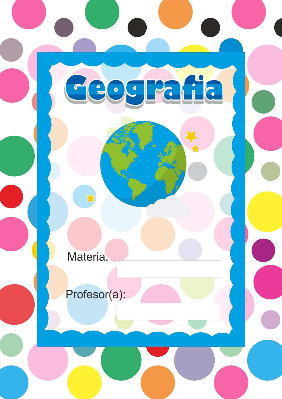 Carátula de geografía | Recursos Educativos para Maestros