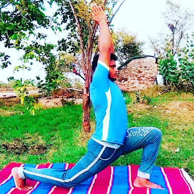 Virbhadra aasan वीरासन हीरो पोज virasana Antar rashtriya Yog Divas अंतर्राष्ट्रीय योग दिवस 2019 International yoga day 2019 21 June 2019
