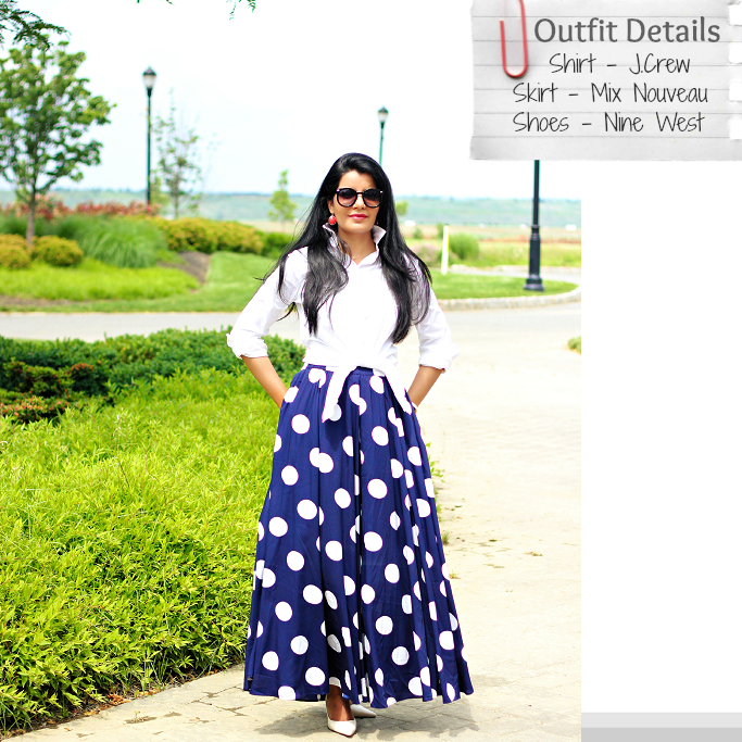 Style-Delights: Lookbook: Polka Dot Full Maxi Skirt
