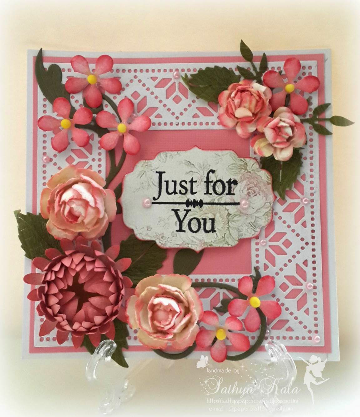 Paperie Expressions: Pink Posies card - CLD DT call