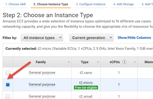 Choose AWS EC2 Instance Type