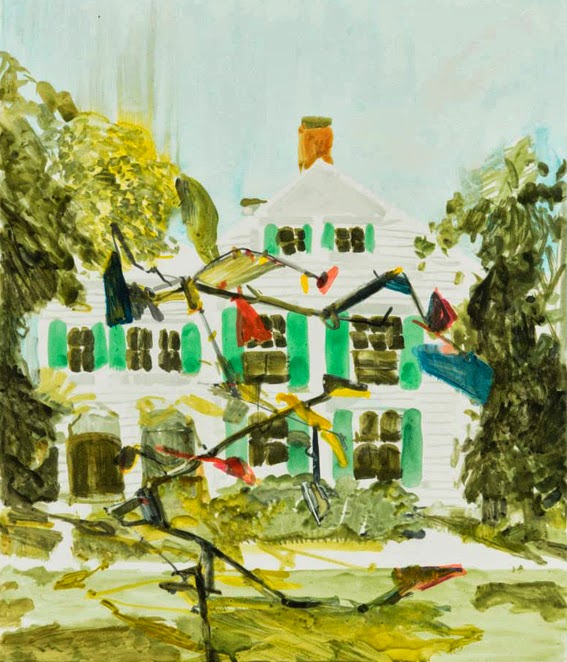 The house next door (Michael Taylor, 2013, Water- and oil based monotype on Zerkall Intaglio 250gsm, 81x69cm, published by Warren Editions) 