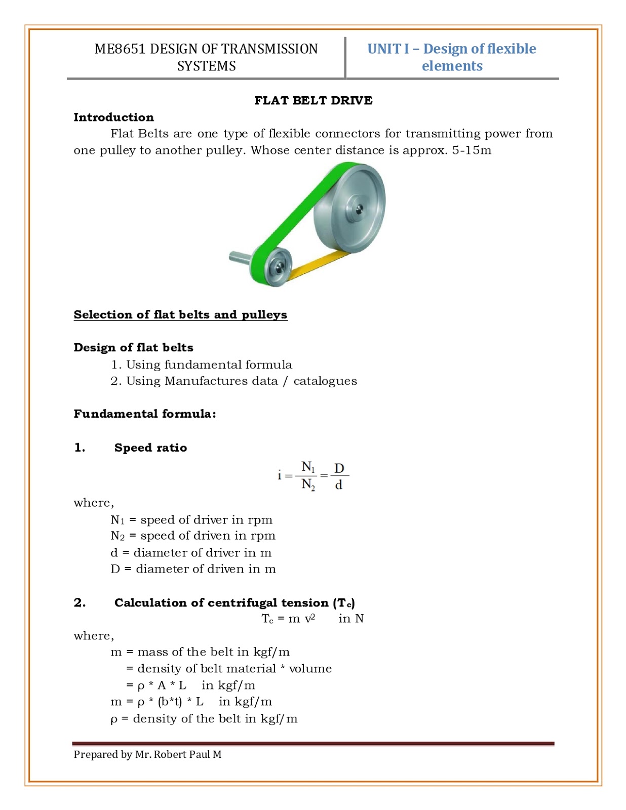 Design of Flat belt drive and pulley MechBix A Complete Mechanical