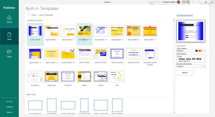 Как создать сертификат с помощью Microsoft Publisher