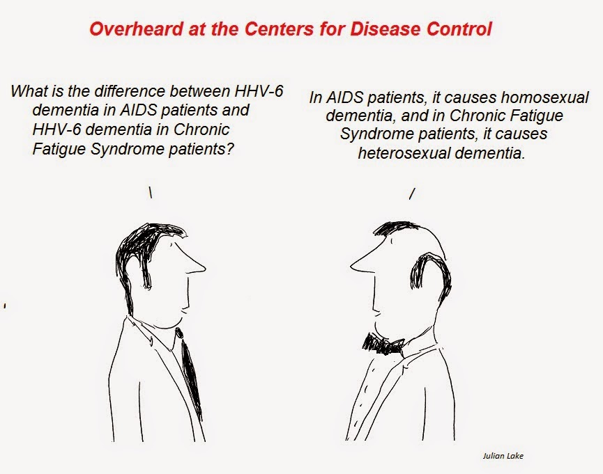 aids dementia, cfs dementia, cartoon, cfs , julian lake, auci, nih, cdc