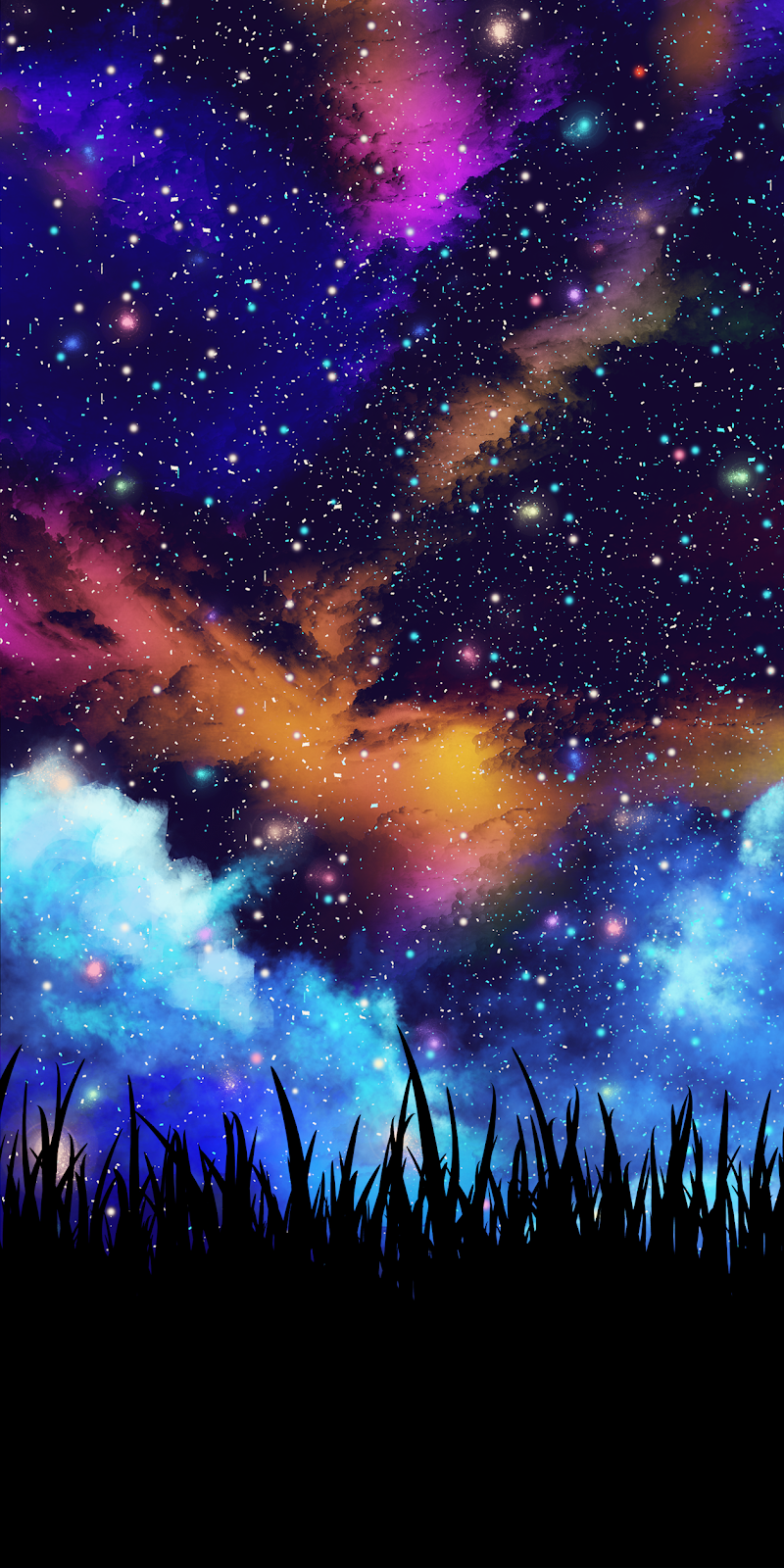 Colorful night sky