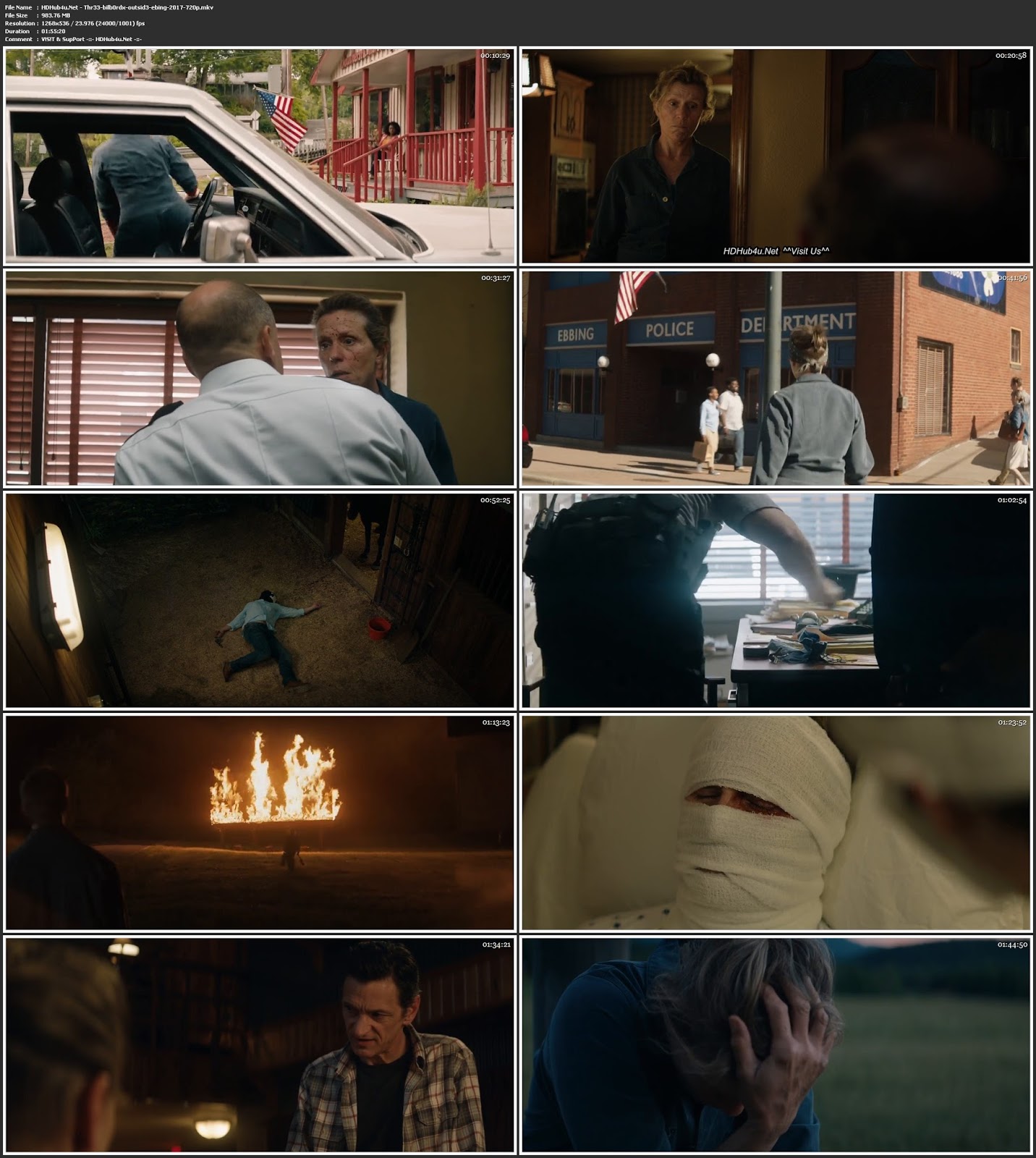 Three Billboards Outside Ebbing Missouri 2017 Hindi Dual Audio 720p BluRay ESubs 950MB Download