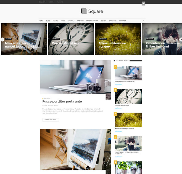 Square Modern Magazine Template