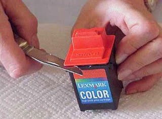 take out the color Lexmark cartridges