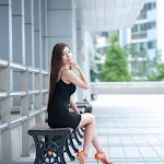 Beautiful Model Lee Ji Min in Black Dress Foto 17