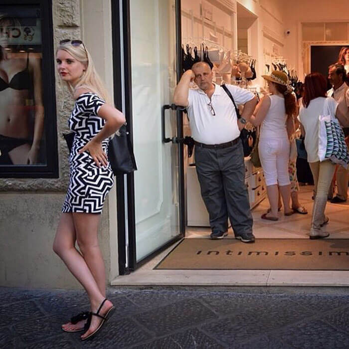 50 Hilarious Pictures Of 'Miserable Men' Waiting While Their Wives Were Shopping