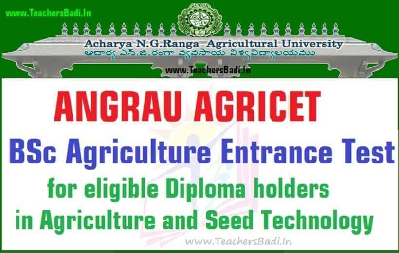 AP AGRICET 2018 /BSc Agriculture Entrance Test 2018 /ANGRAU AGRICCET