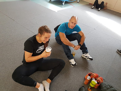 Fiona und Marcel  Freude und Erleichterung nach dem Wettkampf